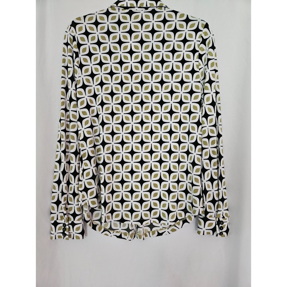 Philosophy Women's L Long Sleeve Citron Black White Retro Print - Picture 4 of 8